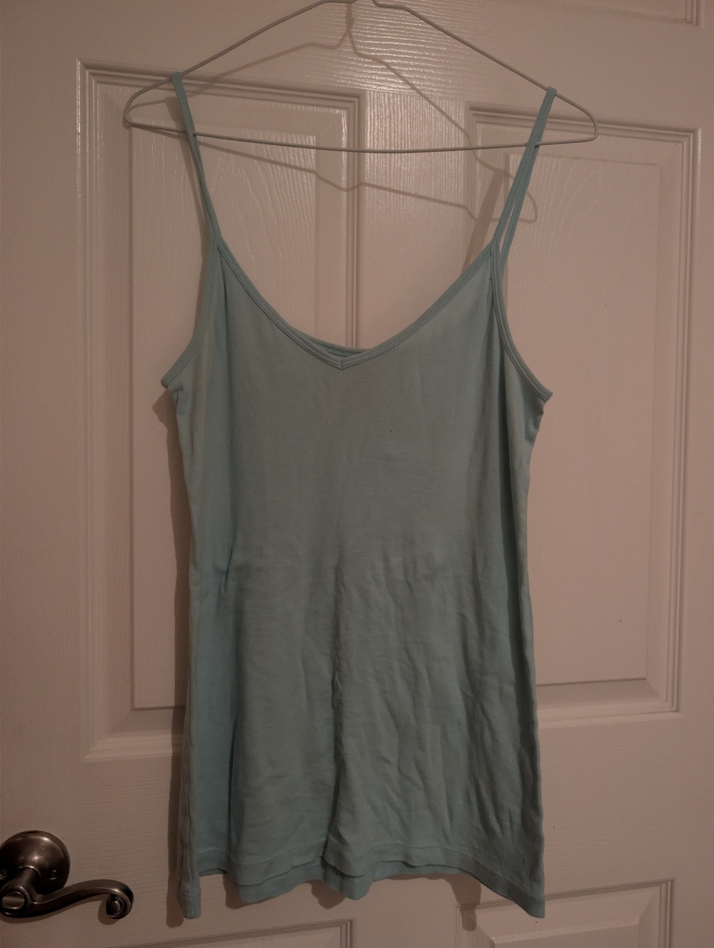 Light Blue Women's Spaghetti Strap Tank Top